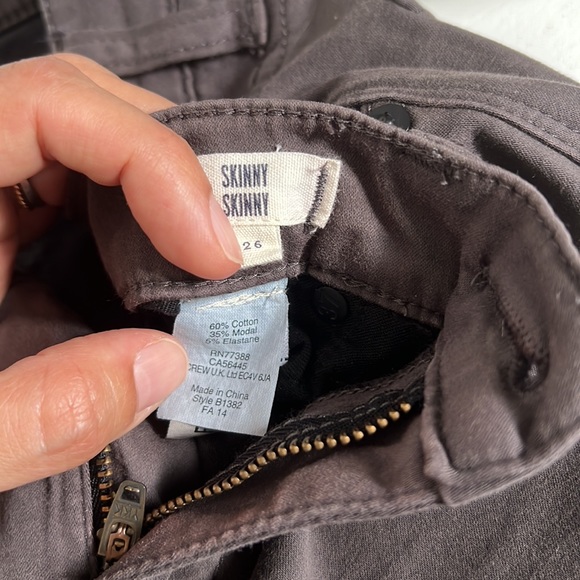 Madewell Vintage Satin Skinny Gray Pants size 26 - Picture 4 of 7